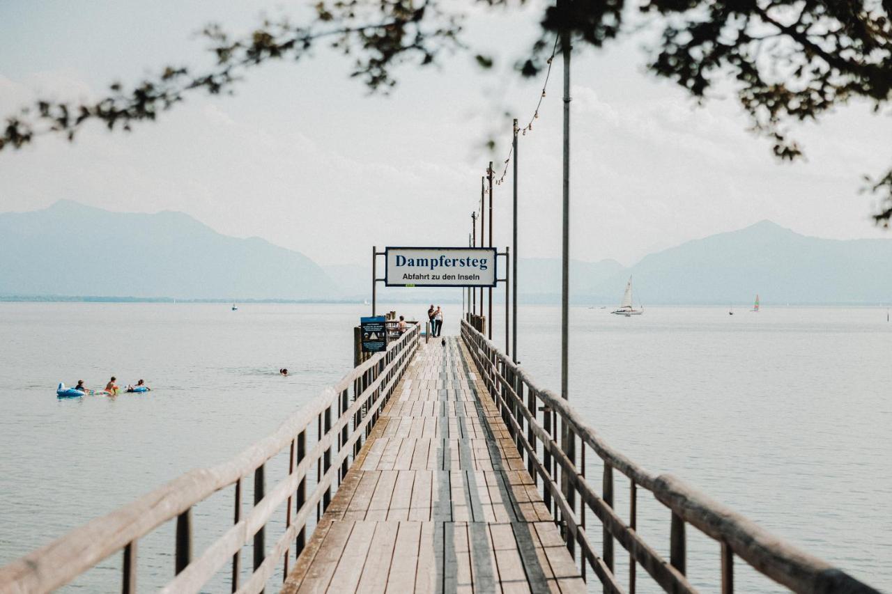 Chiemsee Ferienwohnung Gartenblick Prien am Chiemsee Exteriör bild